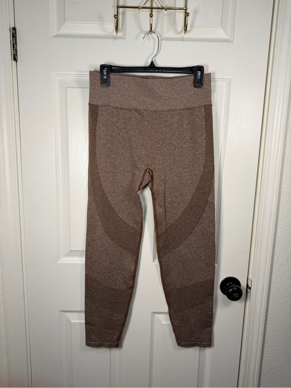 Brown Seamless Active Leggings - PINK